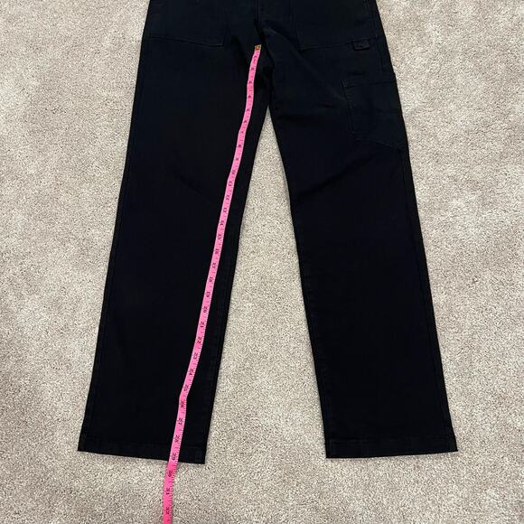 NWT H and M Women's Cotton Cargo Black Pant with Pockets Straight Leg Size 2 - Picture 6 of 9